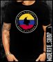 Черна тениска с щампа MADE IN COLUMBIA, снимка 1 - Тениски - 41568444