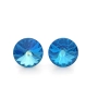 Обеци на винт с кристал Сваровски в синьо BBL, снимка 2