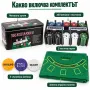 Покер комплект Texas Hold'em с 200 жетона, 2 тестета карти, игрално платно и метална кутия, снимка 8