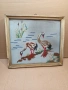 Соц Стара Ръчно Тъкана Картина Гоблен Двойка Щъркели. НОМЕР 1663., снимка 2