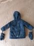 Детско зимно яке за момче Coccodrillo, размер 80, с качулка и ръкавици, в тъмно синьо. Много запазен, снимка 5