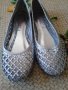 Сребърни балеринки р.40, снимка 1 - Дамски елегантни обувки - 41402190