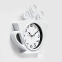4002 Кухненски стенен часовник Бяла чашка за кафе, снимка 2