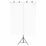 vidaXL T-образна стойка за фон, черна, 151x60x(70-200) см, снимка 3