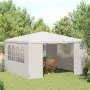 vidaXL Професионална парти шатра със стени 4x4 м бяла 90 г/м², снимка 2
