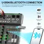 Aveek F4 4-канален аудио миксер – Bluetooth, USB, 99 DSP ефекта, 48V Phantom Power, снимка 7