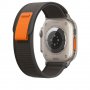 Каишка Apple Watch ULTRA – 49mm, черна с оранжево, снимка 1 - Каишки за часовници - 38978689