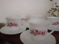Сервиз 6 чаша и чинийки Arcopal Francee , снимка 1