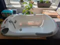 Вана с подложка за новородено и стойка, Chipolino - Вела, сива, 87 cm, снимка 1