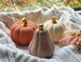 3D широка крушовидна тиква Halloween Хелоуин силиконов молд форма фондан смола гипс шоколад свещ, снимка 3