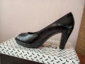 Нови!№40 Ест кожа Обувки висок ток, снимка 6