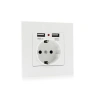 4618 Универсален единичен контакт с двойно USB захранване – Бял, лесен за инсталиране, снимка 3
