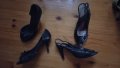 Черни елегантни ПОДАРЪК, снимка 1 - Дамски обувки на ток - 41042675