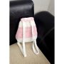 Розова раница, ръчно плетена, подходяща за малки и големи дами, снимка 7