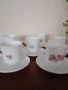 Сервиз 6 чаши с чинийки за кафе  Arcopal Francee , снимка 3