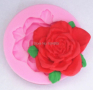 Роза широки листа силиконов молд форма за декорация торта фондан шоколад и др
