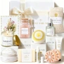 Нов Подаръчен комплект релакс за жени – соли за вана, скраб, масло, чорапи, снимка 1