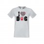 Мъжка тениска Свети Валентин I Love Dog, снимка 1 - Тениски - 35712548