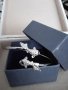 Нова,твърда сребърна гривна с рибки в подаръчна кутия., снимка 1 - Гривни - 39652677