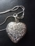 Сребърно колие Сърце , снимка 4