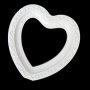 Сърце с декорация рамка силиконов молд форма фондан гипс декор украса, снимка 1 - Форми - 41867555