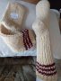 Ръчно плетени чорапи от вълна размер 40, снимка 1 - Дамски чорапи - 39669921