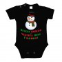 Бебешко боди Коледа Весела Коледа и Честита нова година Snowman, снимка 2