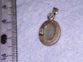 ВИНТИДЖ ВЕРСАЧЕ СРЕБЪРЕН МЕДАЛЬОН СРЕБРО 925 с ШЛИФОВАН КАМЪК КОТЕШКО ОКО 38602, снимка 8