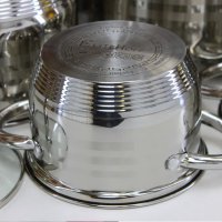 Комплект от 6 броя Висококачестени Тенджери + 6 броя стъклени капаци, снимка 3 - Съдове за готвене - 44490028