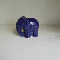 Фигура,статуетка от порцелан, синьо слонче, снимка 1 - Други ценни предмети - 40374318