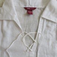H&M LOGG, нова ленено-памучна блуза, 40, снимка 3 - Блузи с дълъг ръкав и пуловери - 39167130