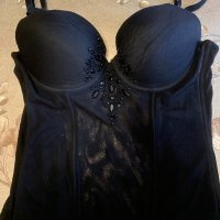 Красив секси черен корсет с камъни H&M нов , снимка 1 - Корсети, бюстиета, топове - 35787631