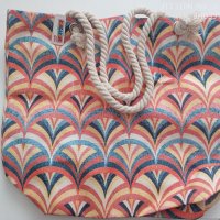 Турска плажна чанта от плат, снимка 1 - Чанти - 39711705