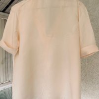 COS Швеция интересна блуза кроп-камбанка кайсиев цвят, снимка 6 - Корсети, бюстиета, топове - 42363326