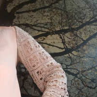 Дантелени Ръкави плетени на една кука, снимка 1 - Жилетки - 36273910