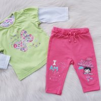 Блуза и клин за момиче 6-9 месеца, снимка 1 - Комплекти за бебе - 36017203