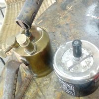 Малка бензиноеа горелка от месинг, снимка 7 - Антикварни и старинни предмети - 41121896