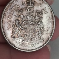 50 цента 1964 г Канада сребро

, снимка 3 - Нумизматика и бонистика - 41736875