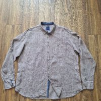 Страхотна мъжка ленена риза TOM RUSBORG  размер 2XL , без забележки като нова,  100% лен , снимка 1 - Ризи - 41468571
