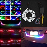 Многоцветна RGB Стоп LED светеща сигнална лента за багажник на кола мигачи стопове задни светлини, снимка 2 - Аксесоари и консумативи - 41403803