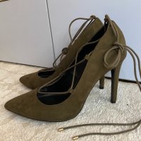 Дамски обувки с връзки, снимка 1 - Дамски обувки на ток - 34198987