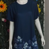 пъстра синя рокля Shein в голям размер, снимка 1 - Рокли - 41609960