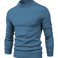 Елегантен мъжки топъл пуловер със средно деколте, 6цвята - 023, снимка 6 - Пуловери - 42553566