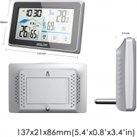 BALDR безжичен вътрешен/външен термометър и хигрометър, сензорен екран с монитор за температура/влаж, снимка 8 - Друга електроника - 36128150