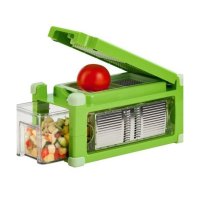 Кухненско Ренде за плодове и зеленчуци с контейнер - Nicer Dicer Plus от 13 части, снимка 7 - Прибори за хранене, готвене и сервиране - 41364569
