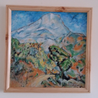 Картина с дървена рамка,платно 40/40,рисувана на ръка., снимка 1 - Картини - 36226216