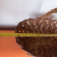 Стара плетена кошница панер, снимка 4 - Антикварни и старинни предмети - 39473891