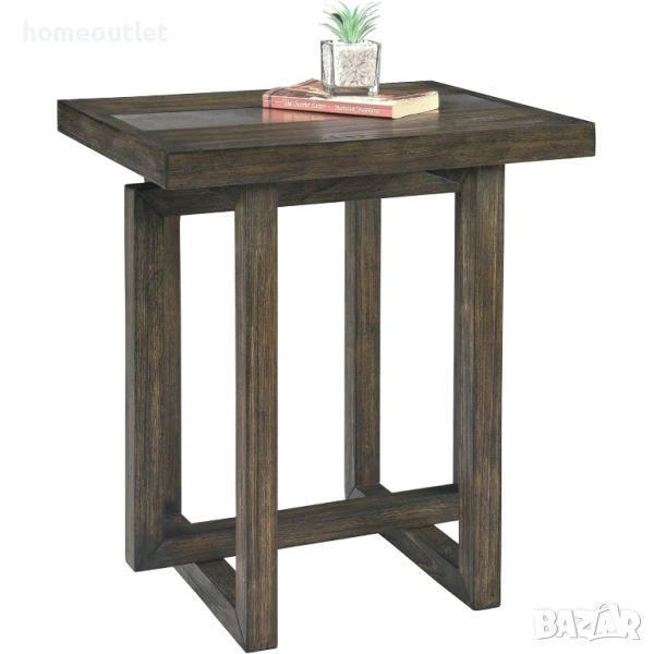 ПРОМОЦИЯ Атрактивна странична маса от тополова дървесина и синтерован камък CJZ-2319, снимка 1