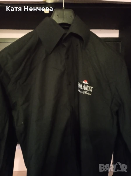 мъжка черна риза, снимка 1