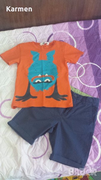 Лот H&M чино панталон +тениска, снимка 1